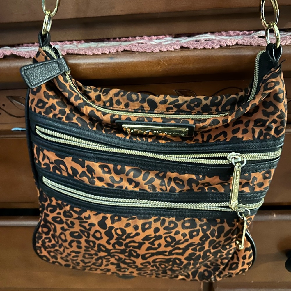 Betsey Johnson Leopard Print Crossbody Bag